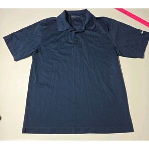 Nike Dri-FIT Men's Medium Navy Blue Polo‎ Athletic Golf Shirt Short Sleeve